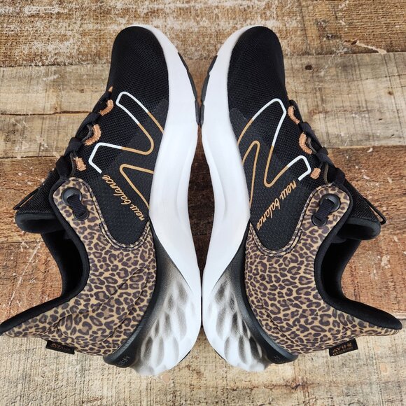 New Balance Fresh Foam ROAV v2 Women Sz 8 D Wide Black Leopard Print Athletic - Picture 7 of 10